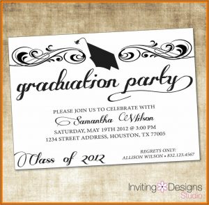 Free Graduation Party Invitation Templates For Word