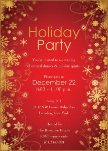 Free Holiday Invitation Templates