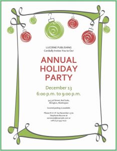 Free Holiday Invitation Templates Printable