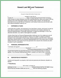 Free Last Will And Testament Template Pdf