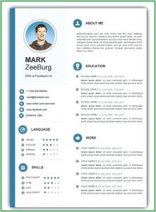 Free Modern Resume Templates For Word 2018