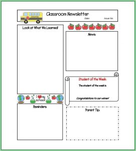 Free Newsletter Templates For Teachers