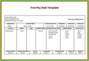 Free Paycheck Stub Template Excel