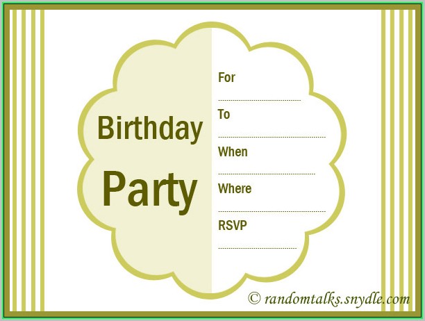 Free Printable Birthday Invitation Templates For Adults