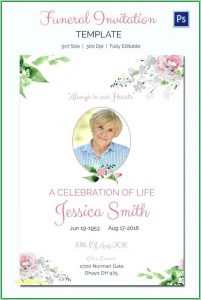 Free Printable Celebration Of Life Program Template
