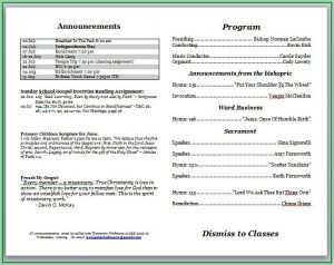 Free Printable Church Bulletin Templates