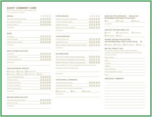 Free Printable Comment Card Template