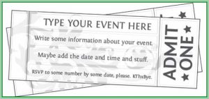 Free Printable Event Ticket Template