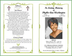 Free Printable Funeral Program Template Download