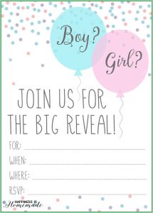 Free Printable Gender Reveal Invitation Templates