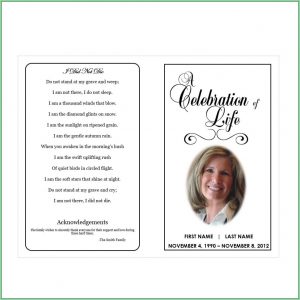 Free Printable Memorial Service Program Template