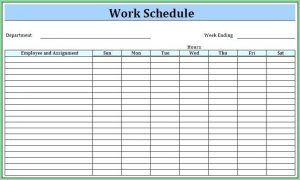 Free Printable Monthly Work Schedule Template