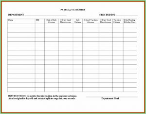 Free Printable Payroll Templates