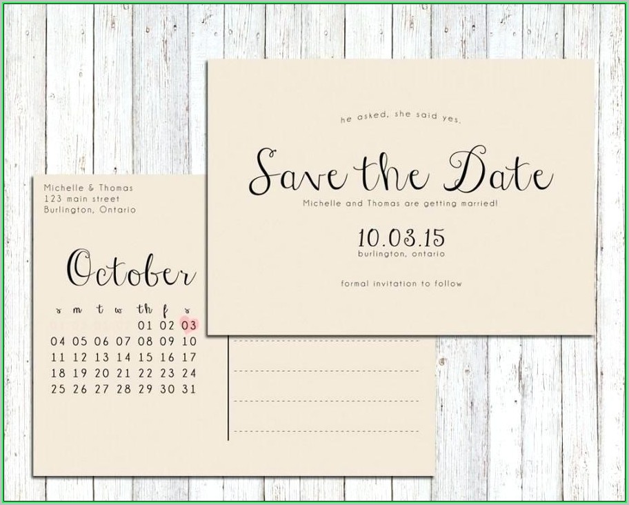 Free Printable Save The Date Postcard Templates