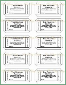 Free Printable Tickets Template