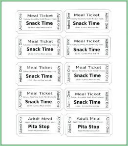 Free Printable Tickets Template Word