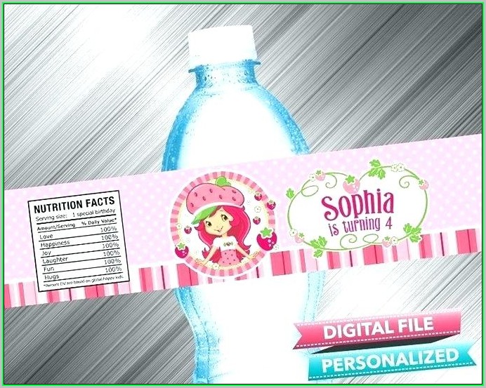 Free Printable Water Bottle Label Template Baby Shower