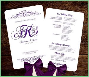 Free Printable Wedding Fan Program Templates