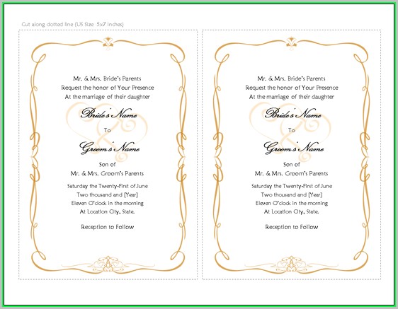 Free Printable Wedding Invitation Templates For Microsoft Word