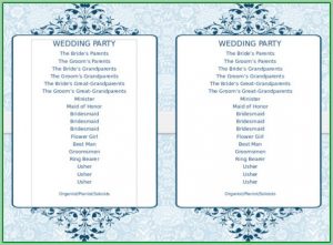 Free Printable Wedding Program Templates Word