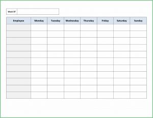 Free Printable Weekly Work Schedule Template