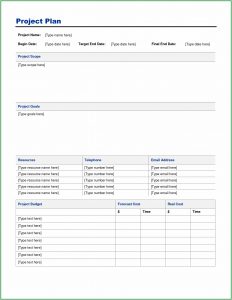 Free Project Plan Template Word