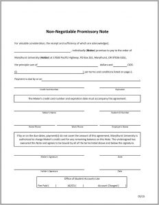 Free Promissory Note Template Word