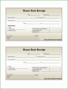 Free Rent Receipt Template Australia