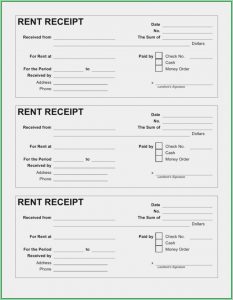 Free Rent Receipt Template Pdf