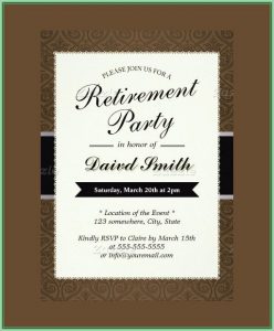 Free Retirement Party Invitation Templates For Word