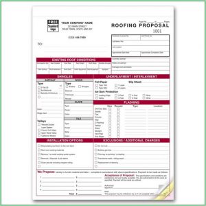 Free Roofing Estimate Template Pdf
