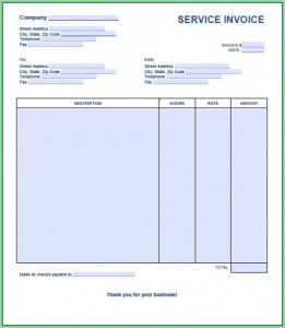 Free Service Invoice Template Pdf