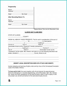 Quit Claim Deed Form Illinois