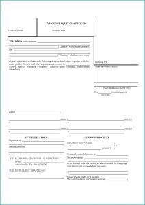 Quit Claim Deed Form Wisconsin