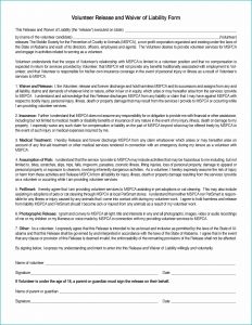 Release Of Liability Form Template Pdf