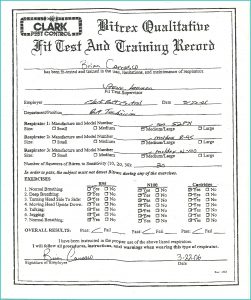 Respirator Fit Test Form Osha