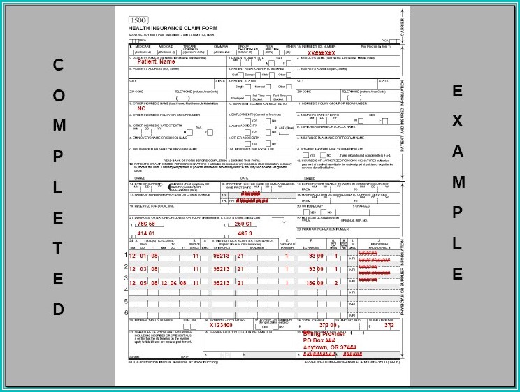 Sample Cms 1500 Form Filled Out