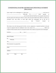 Subcontractor Lien Waiver Form Illinois