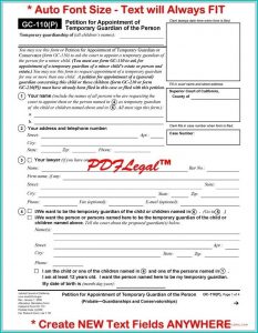 Temporary Guardianship Form California Pdf