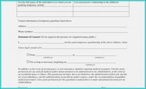Temporary Guardianship Form For Grandparents Pdf