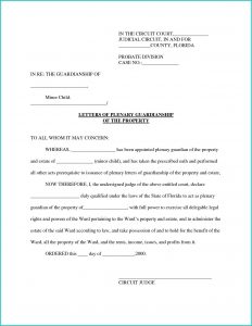 Temporary Guardianship Form For School Enrollment In Florida