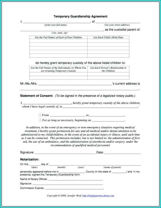 Temporary Guardianship Forms Az