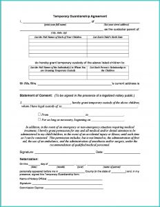 Temporary Guardianship Forms California