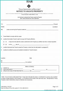 Texas Eviction Notice Form