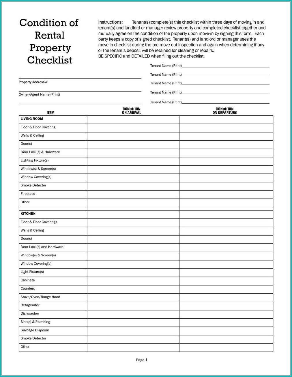 Vehicle Inspection Form Template Word