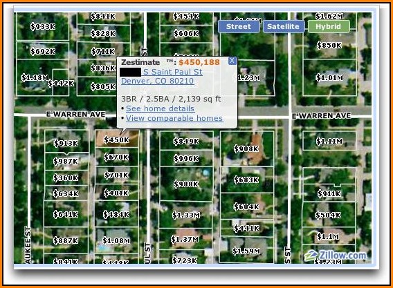 Zillow Home Value Estimate Map