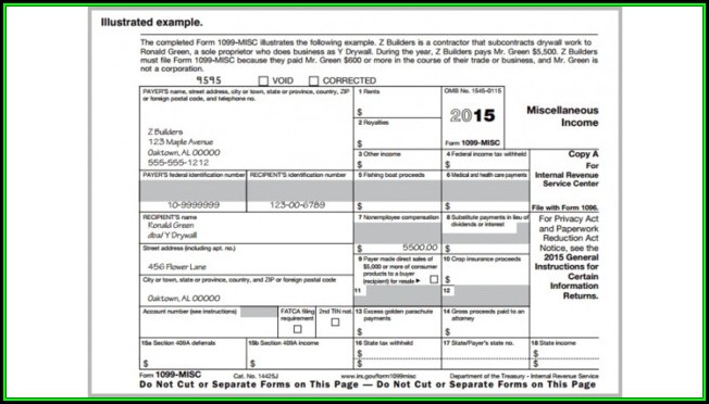1099 Tax Form 2016 Printable