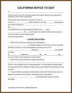 30 Day Eviction Notice Form California