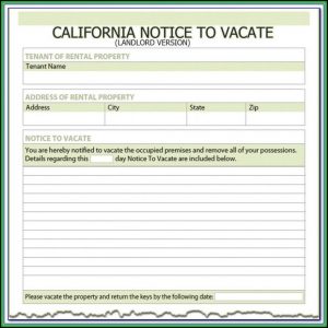 30 Day Eviction Notice Form Ohio