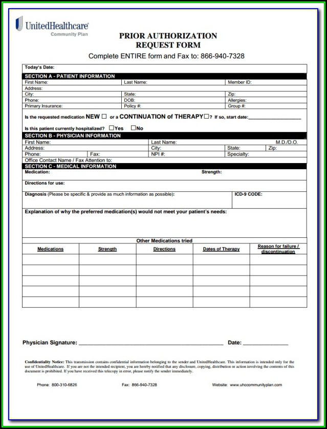 Aarp Optumrx Prior Authorization Form